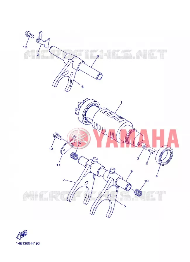 SCHAKELWALS Yamaha MOTO 1000 2012 R1  YZF-R1