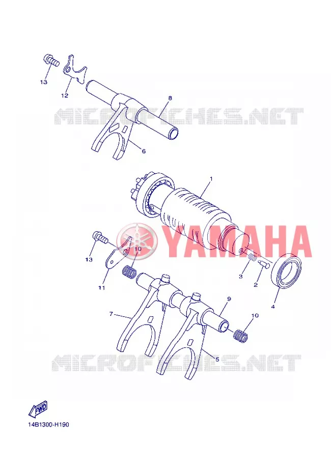 SCHAKELWALS Yamaha MOTO 1000 2012 R1  YZF-R1