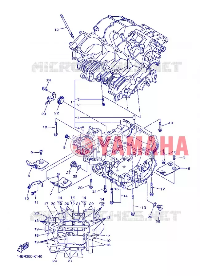CARTERDELEN Yamaha MOTO 1000 2012 R1  YZF-R1