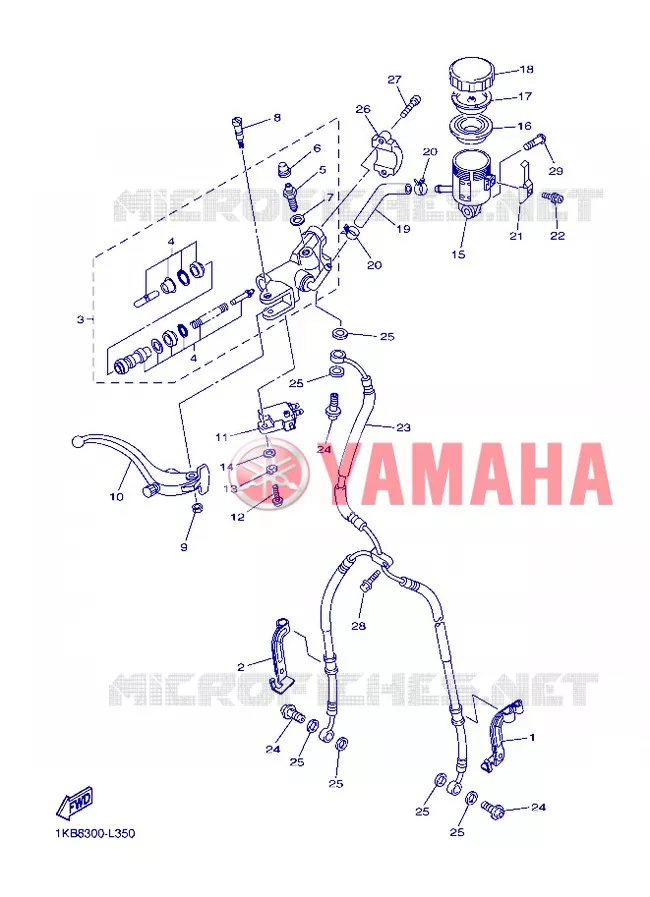 REMPOMP VOOR Yamaha MOTO 1000 2012 R1  YZF-R1