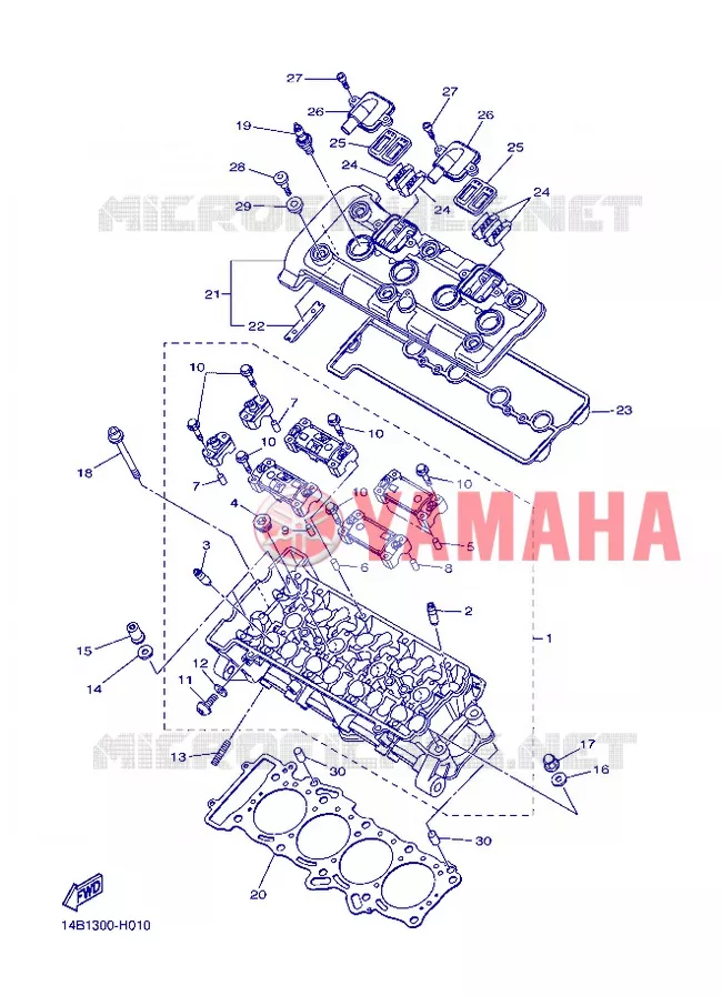 CILINDERKOP Yamaha MOTO 1000 2012 R1  YZF-R1