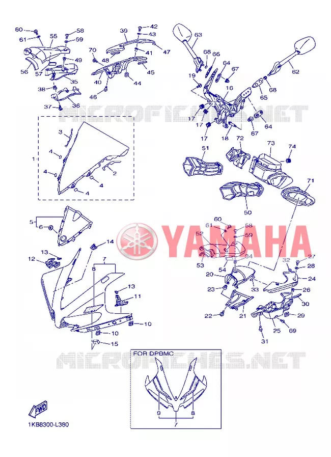 KAP 1 Yamaha MOTO 1000 2012 R1  YZF-R1