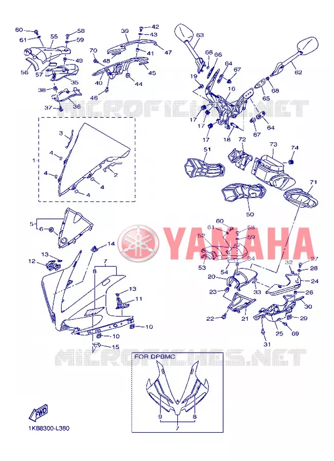 KAP 1 Yamaha MOTO 1000 2012 R1  YZF-R1