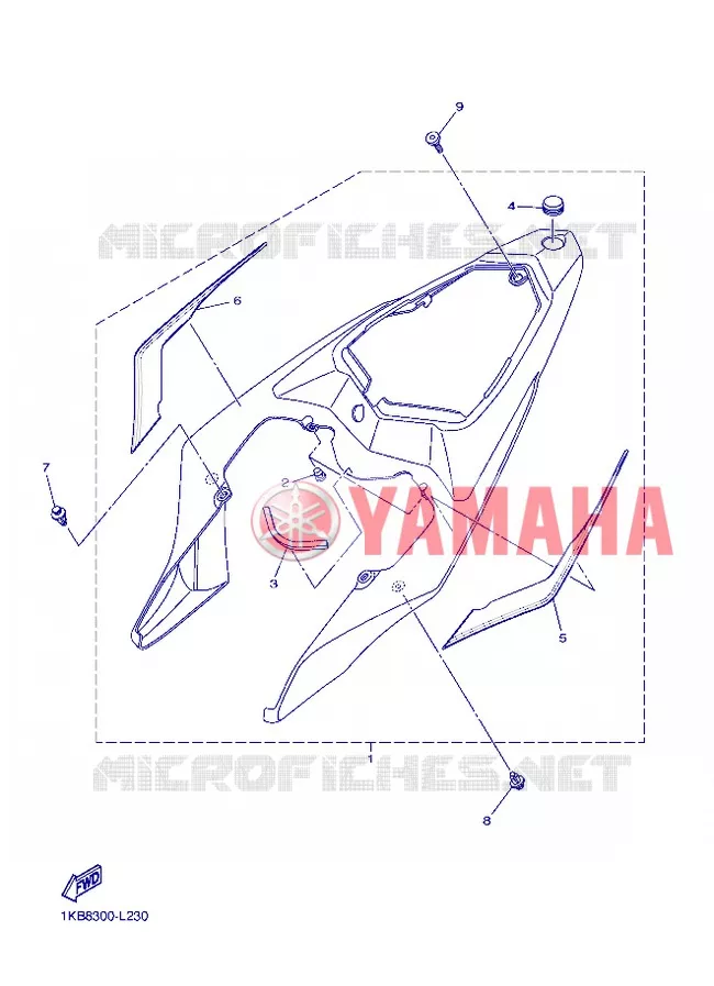 ZIJKUIPDEEL Yamaha MOTO 1000 2012 R1  YZF-R1