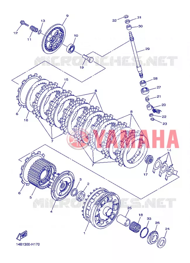 STARTMOTOR KOPPELINGS Yamaha MOTO 1000 2012 R1  YZF-R1