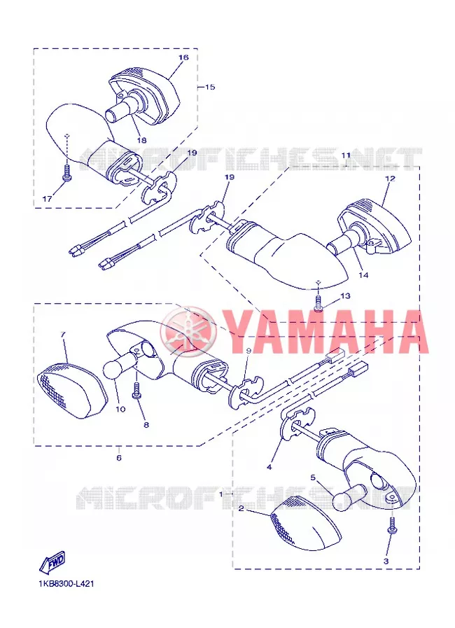 KNIPPERLICHT Yamaha MOTO 1000 2012 R1  YZF-R1