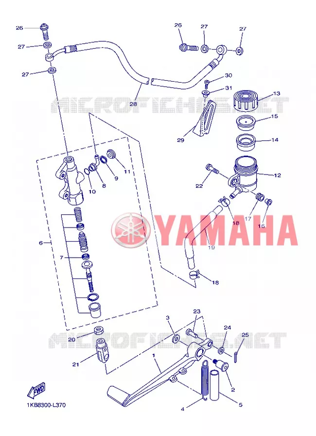 REMPOMP ACHTER Yamaha MOTO 1000 2012 R1  YZF-R1
