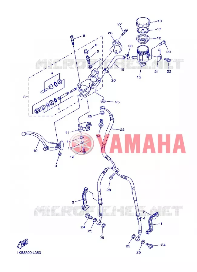 REMPOMP VOOR Yamaha MOTO 1000 2012 R1  YZF-R1