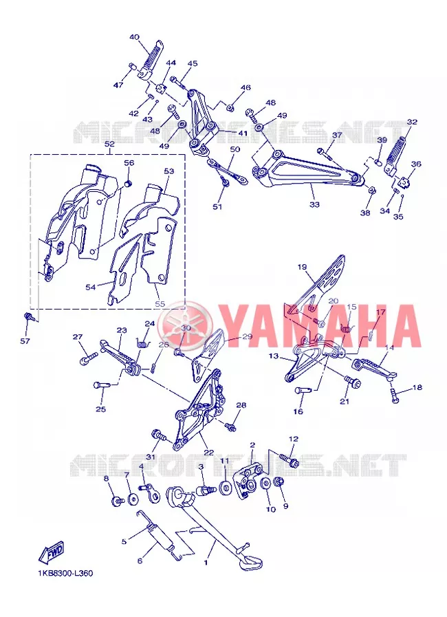 STANDAARD / VOETSTEUN Yamaha MOTO 1000 2012 R1  YZF-R1