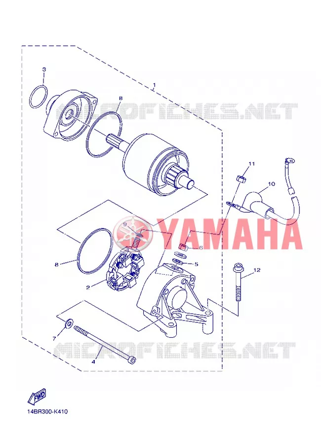 STARTMOTOR Yamaha MOTO 1000 2012 R1  YZF-R1