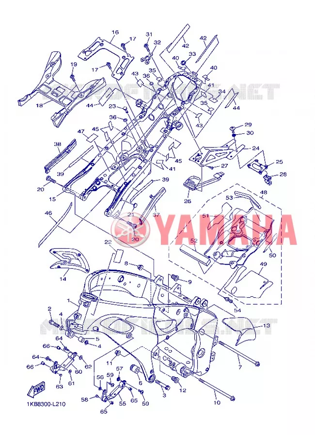 FRAME Yamaha MOTO 1000 2012 R1  YZF-R1
