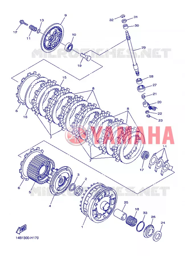 STARTMOTOR KOPPELINGS Yamaha MOTO 1000 2012 R1  YZF-R1