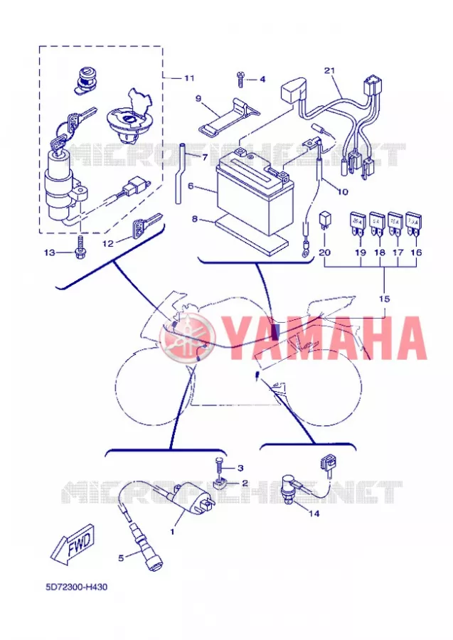 ELECTRISCH 1 Yamaha MOTO 125 2012 R125  YZF-R125