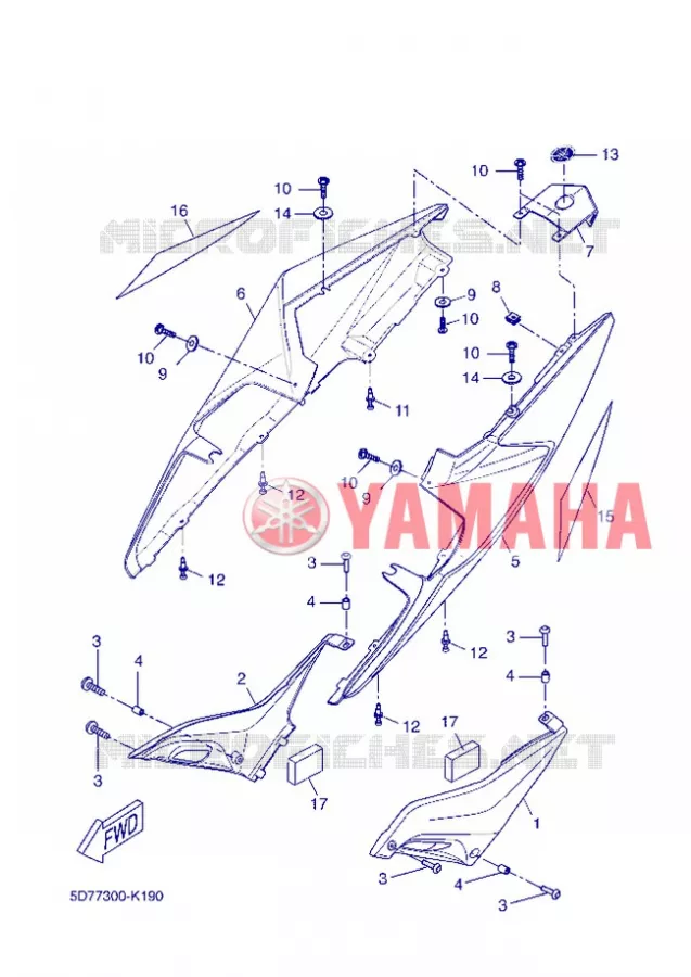 ZIJKUIPDEEL Yamaha MOTO 125 2012 R125  YZF-R125