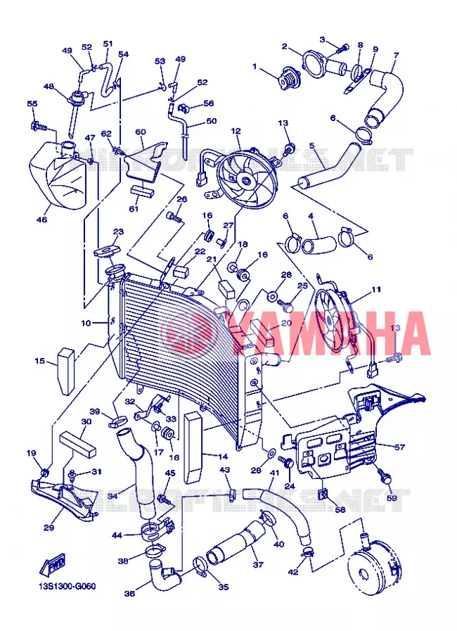 RADIATEUR / SLANG Yamaha MOTO 600 2012 R6  YZF-R6