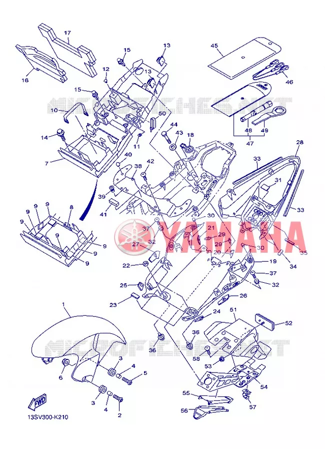 SPATBORD Yamaha MOTO 600 2012 R6  YZF-R6