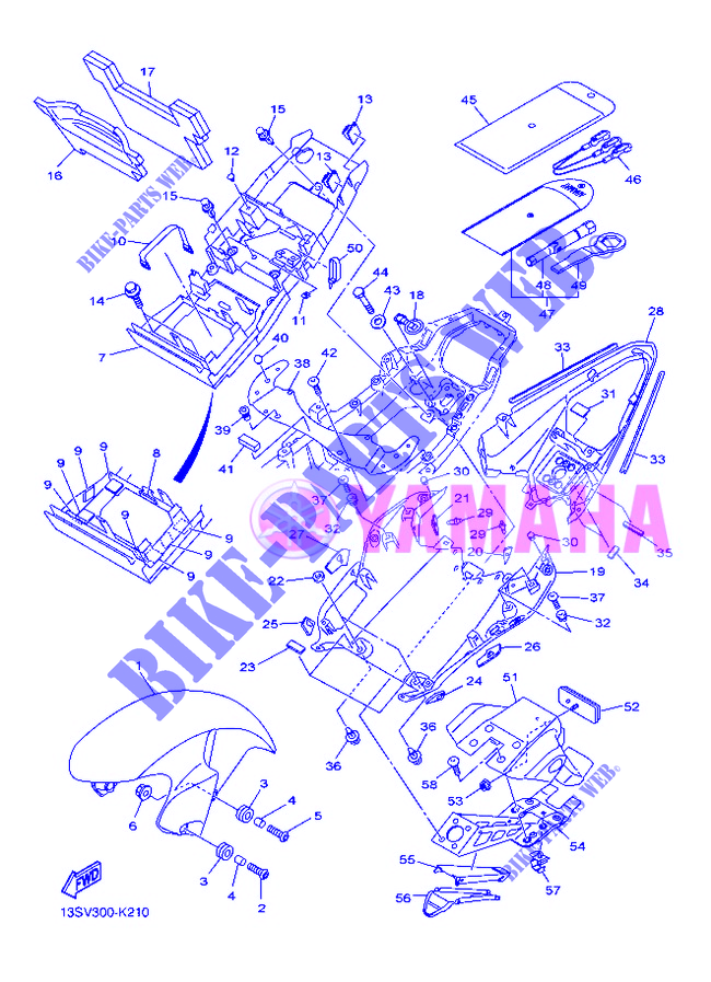 SPATBORD voor Yamaha YZF-R6 2012