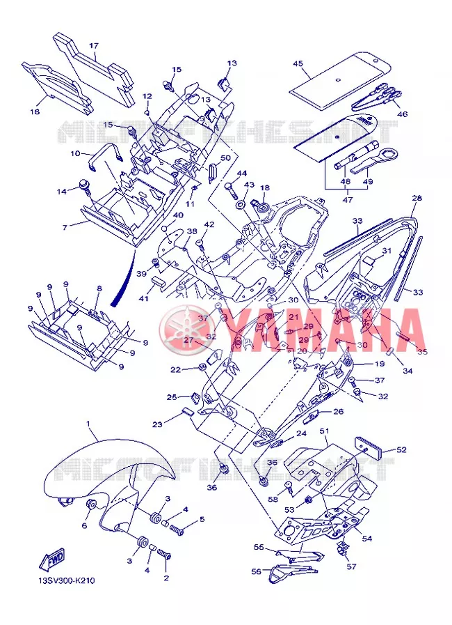 SPATBORD Yamaha MOTO 600 2012 R6  YZF-R6