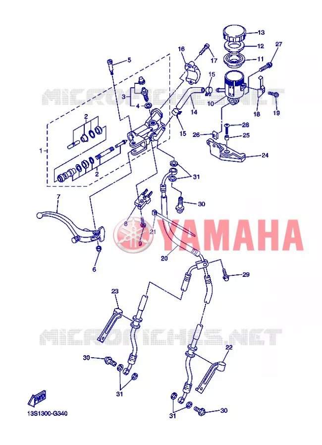 REMPOMP VOOR Yamaha MOTO 600 2012 R6  YZF-R6