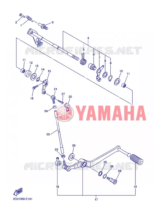 SCHAKEL STANG / PEDAAL Yamaha MOTO 600 2012 R6  YZF-R6