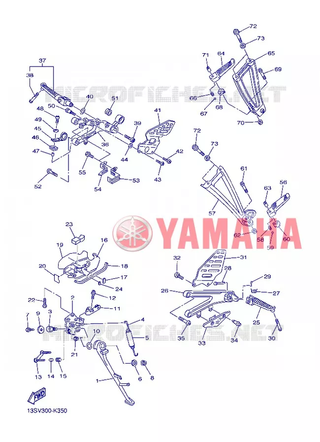 STANDAARD / VOETSTEUN Yamaha MOTO 600 2012 R6  YZF-R6