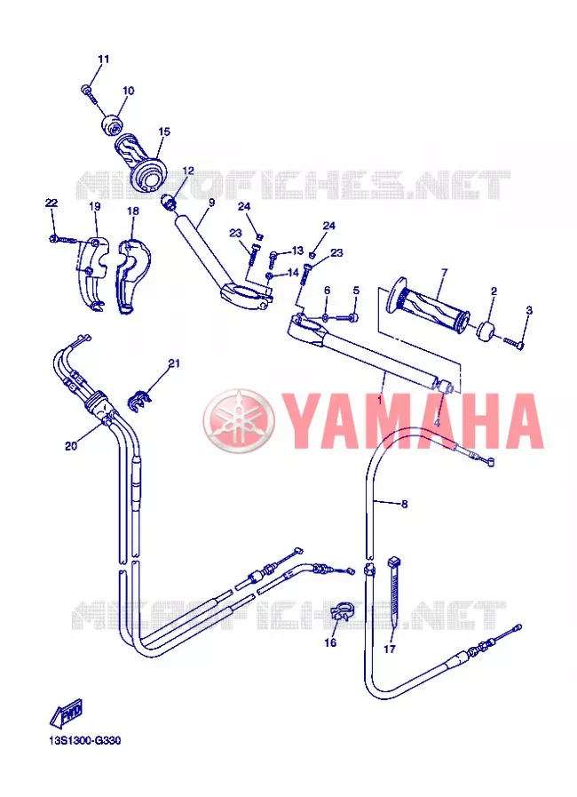 STUUR / KABEL Yamaha MOTO 600 2012 R6  YZF-R6