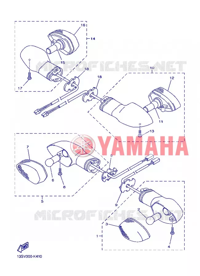 KNIPPERLICHT Yamaha MOTO 600 2012 R6  YZF-R6