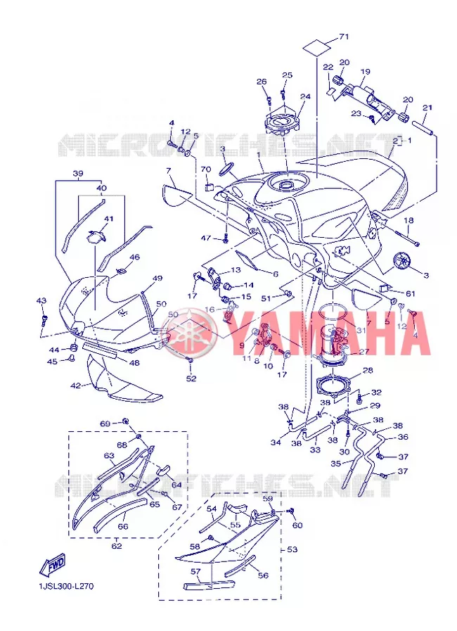 BENZINE TANK Yamaha MOTO 600 2012 R6  YZF-R6
