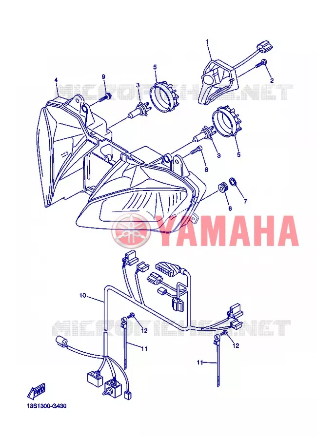 KOPLAMP Yamaha MOTO 600 2012 R6  YZF-R6