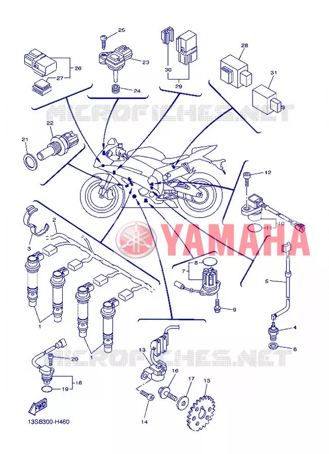 ELECTRISCH 1 Yamaha MOTO 600 2012 R6  YZF-R6