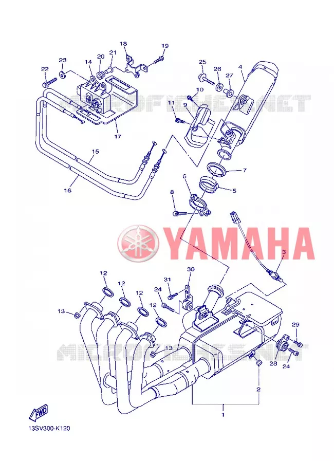 UITLAAT Yamaha MOTO 600 2012 R6  YZF-R6