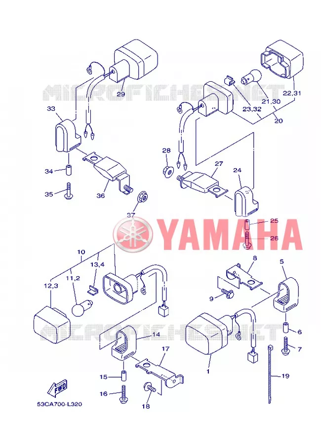 KNIPPERLICHT Yamaha MOTO 200 2013 AG  AG200FE