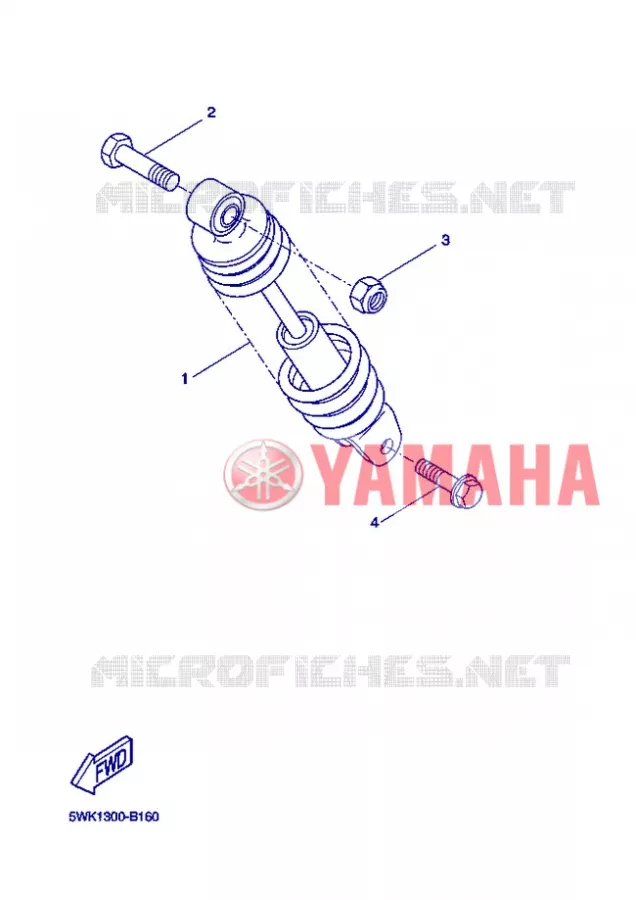 ACHTER SCHOKBREKER Yamaha SCOOTER 50 2013 BOOSTER  CW50