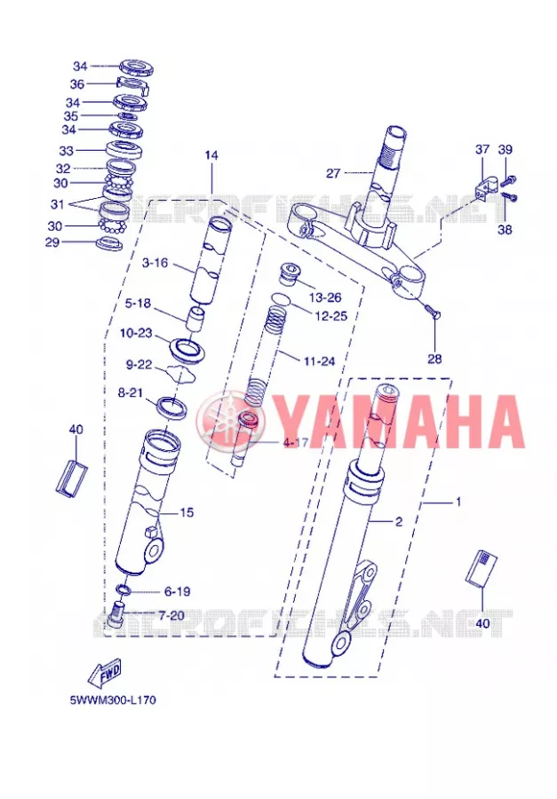 VOORVORK Yamaha SCOOTER 50 2013 BOOSTER  CW50