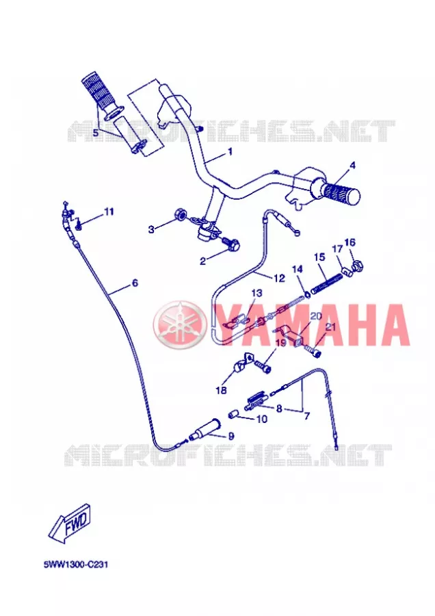STUUR / KABEL Yamaha SCOOTER 50 2013 BOOSTER  CW50