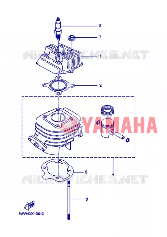CILINDER Yamaha SCOOTER 50 2013 BOOSTER  CW50