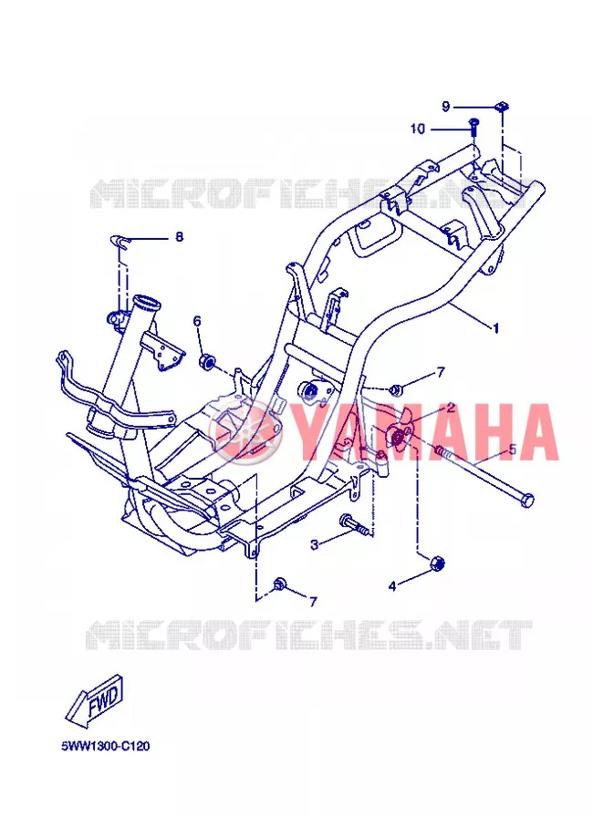 FRAME Yamaha SCOOTER 50 2013 BOOSTER  CW50