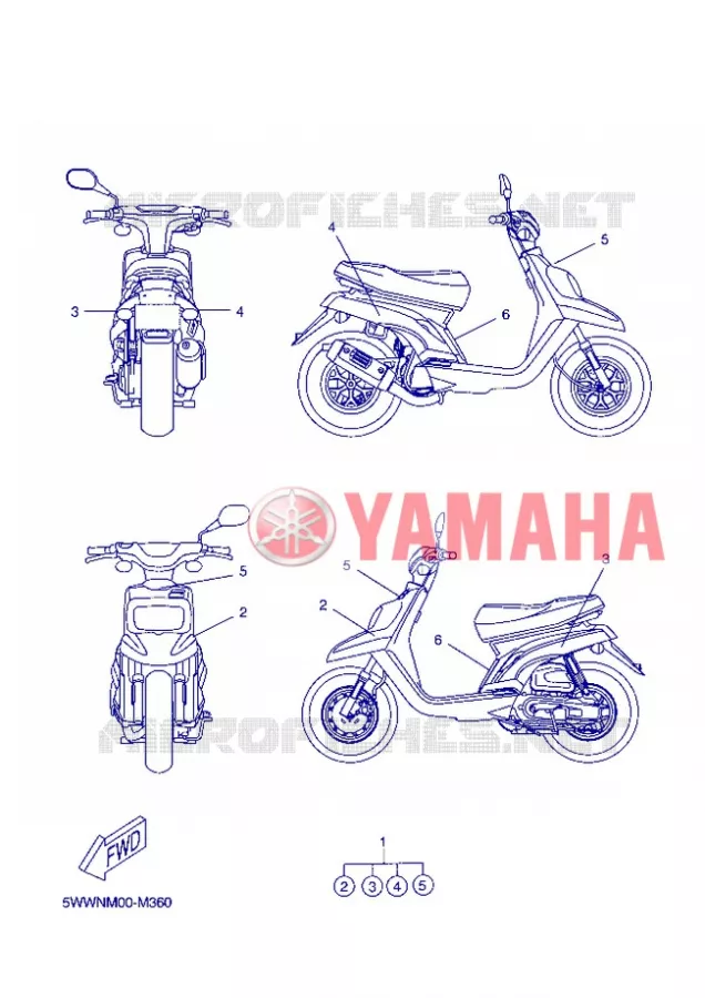 STICKER Yamaha SCOOTER 50 2013 BOOSTER  CW50