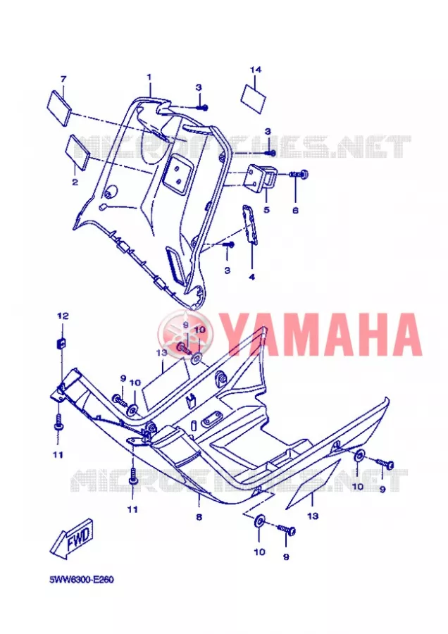 BEENSCHERM Yamaha SCOOTER 50 2013 BWS  CW50