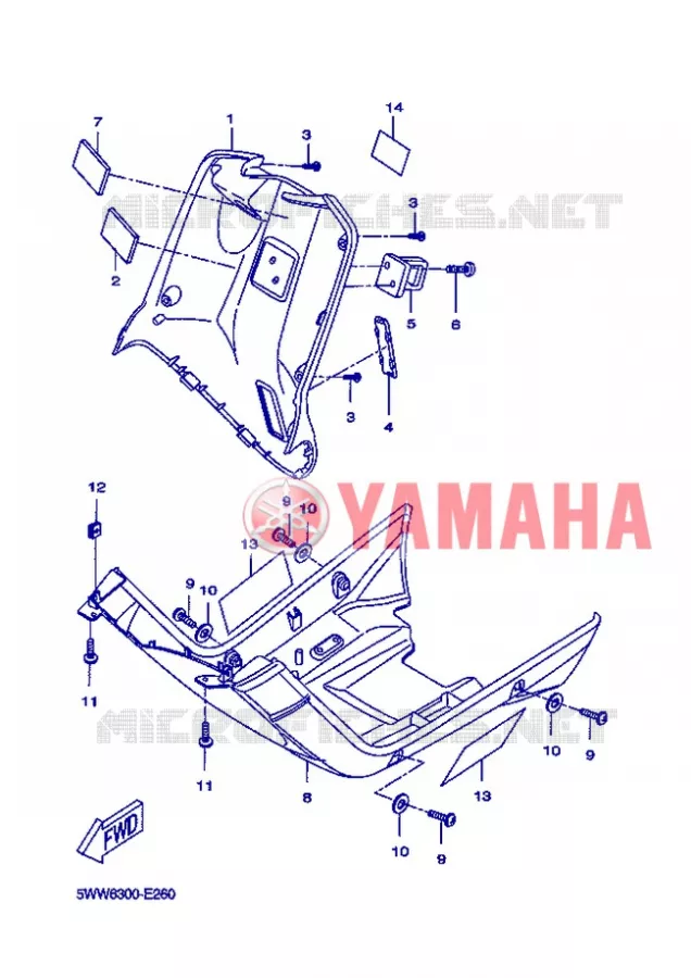 BEENSCHERM Yamaha SCOOTER 50 2013 BWS  CW50