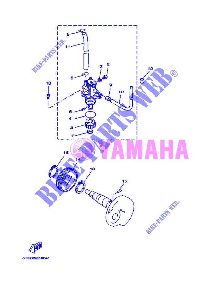 OLIEPOMP voor Yamaha CW50 2013