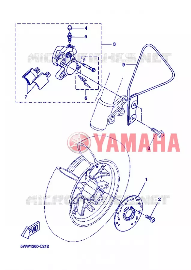 REMKLAUW VOOR Yamaha SCOOTER 50 2013 BWS  CW50
