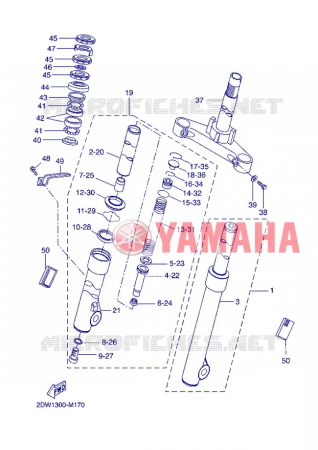 VOORVORK Yamaha SCOOTER 50 2013 BWS  CW50E