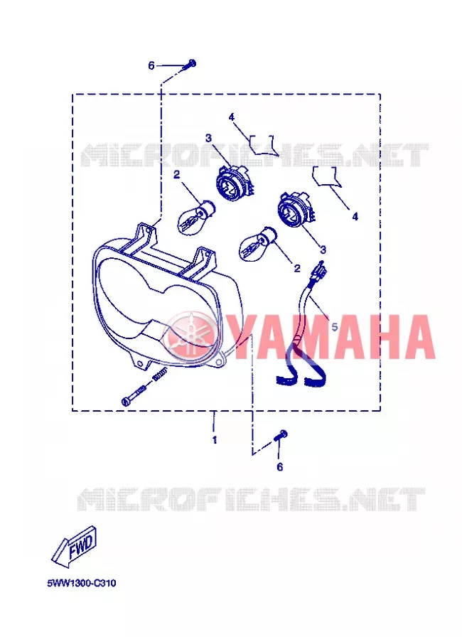 KOPLAMP Yamaha SCOOTER 50 2013 BOOSTER  CW50E