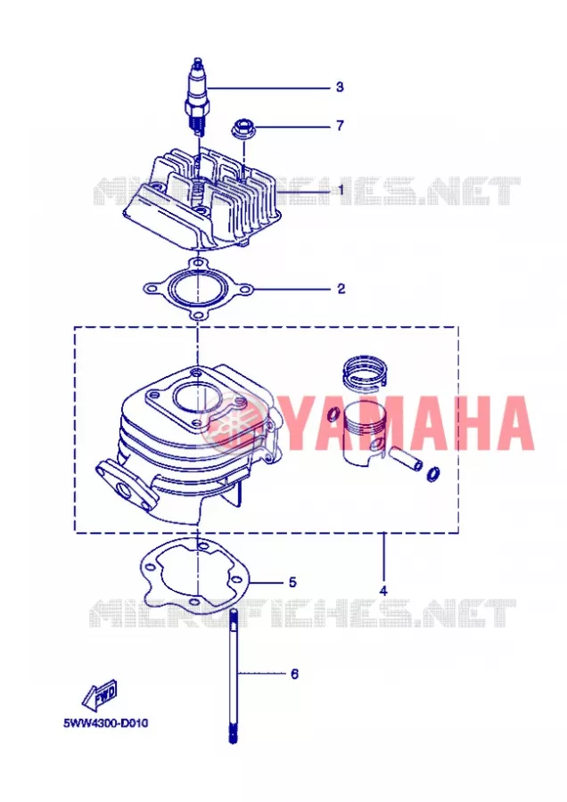 CILINDER Yamaha SCOOTER 50 2013 BOOSTER  CW50L