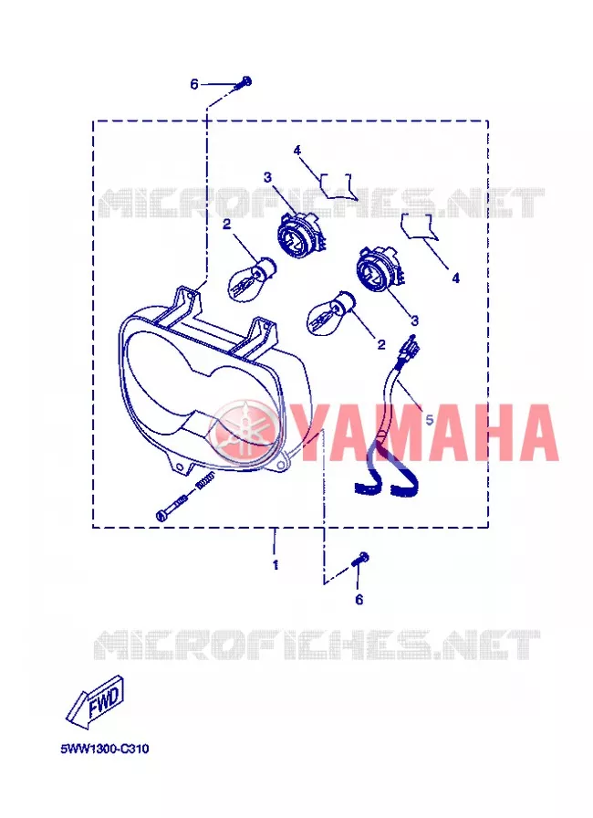 KOPLAMP Yamaha SCOOTER 50 2013 BOOSTER  CW50L