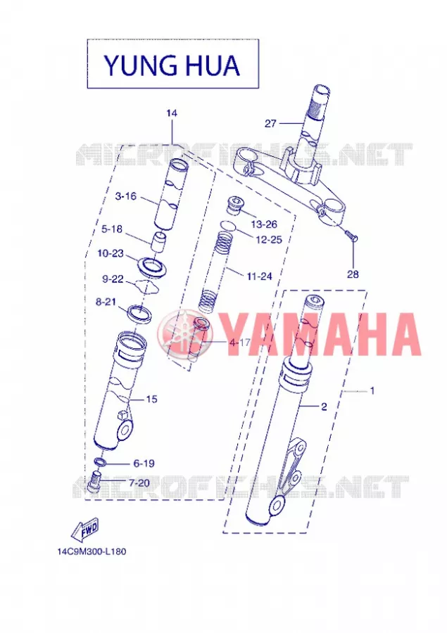 VOORVORK Yamaha SCOOTER 50 2013 BOOSTER  CW50N