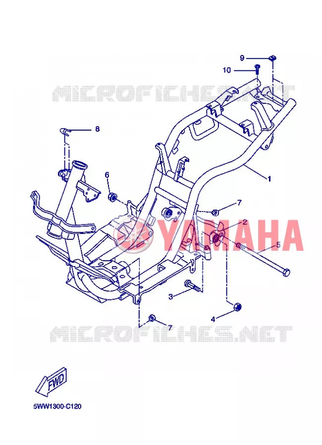 FRAME Yamaha SCOOTER 50 2013 BOOSTER  CW50N