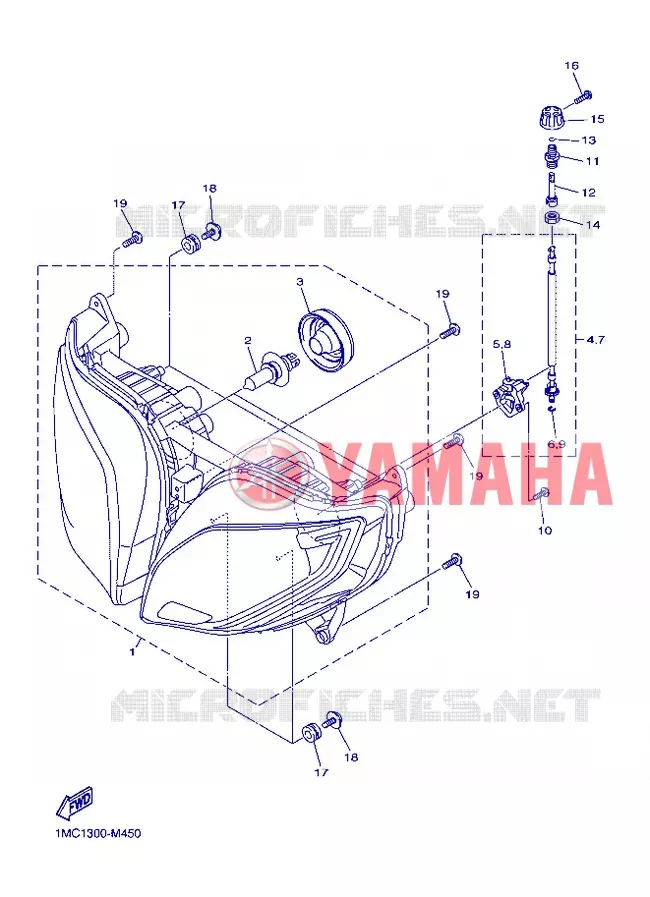KOPLAMP Yamaha MOTO 1300 2013 FJR ABS  FJR1300A