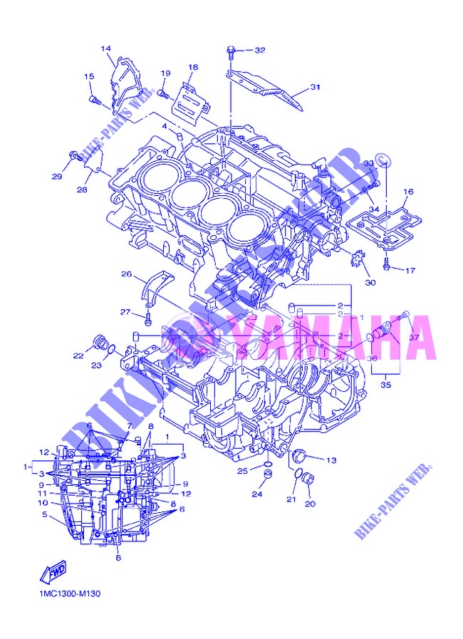 CARTERDELEN voor Yamaha FJR1300A 2013